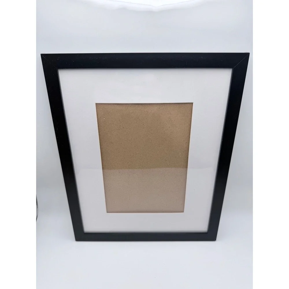 Black Matted Gallery Picture Frame for Wall Hanging Vertical or Horizontal